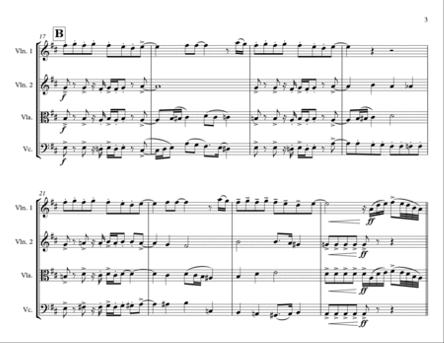 Thinking Out Loud String Quartet scores gallery preview page 3