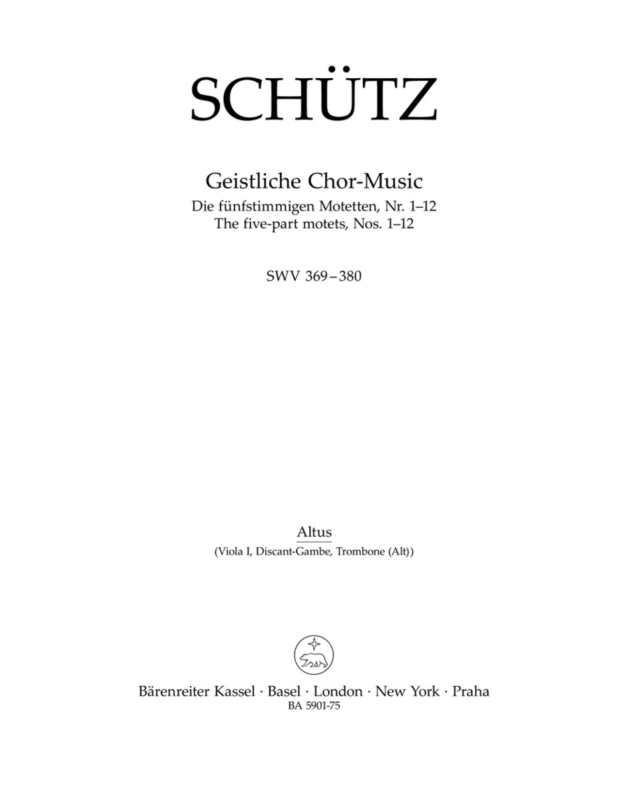 Sacred Choral Music SWV 369-380 Choir scores gallery preview page 1