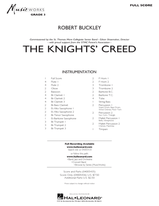 Book cover for The Knights' Creed - Conductor Score (Full Score)
