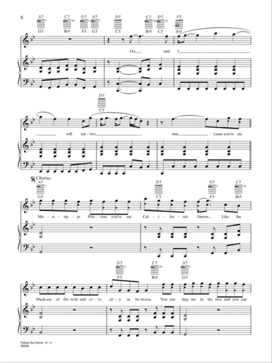Follow You Home Follow You Home Piano, Vocal, Guitar scores gallery preview page 4