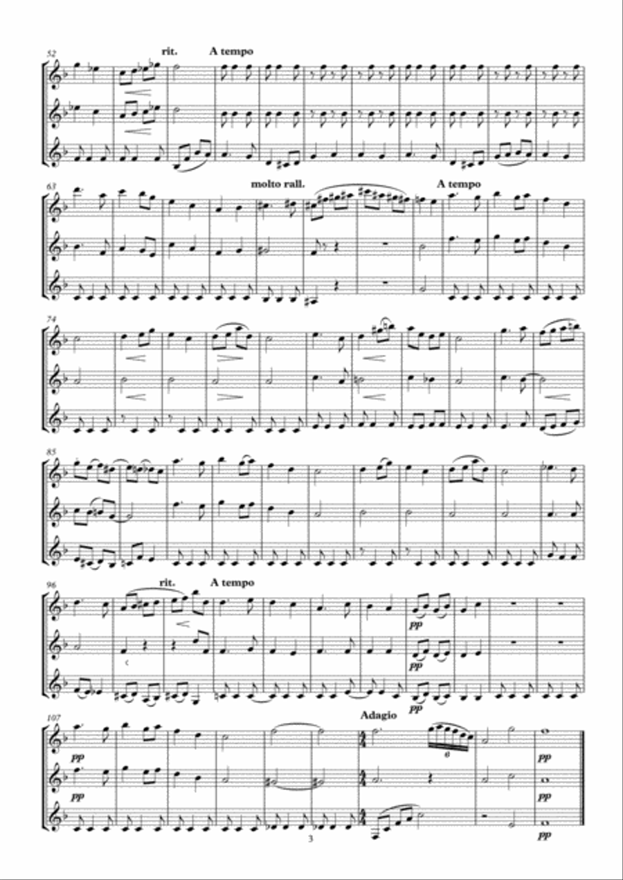 Capriccio Catalan arr. flute, oboe, and clarinet Woodwind Trio scores gallery preview page 3