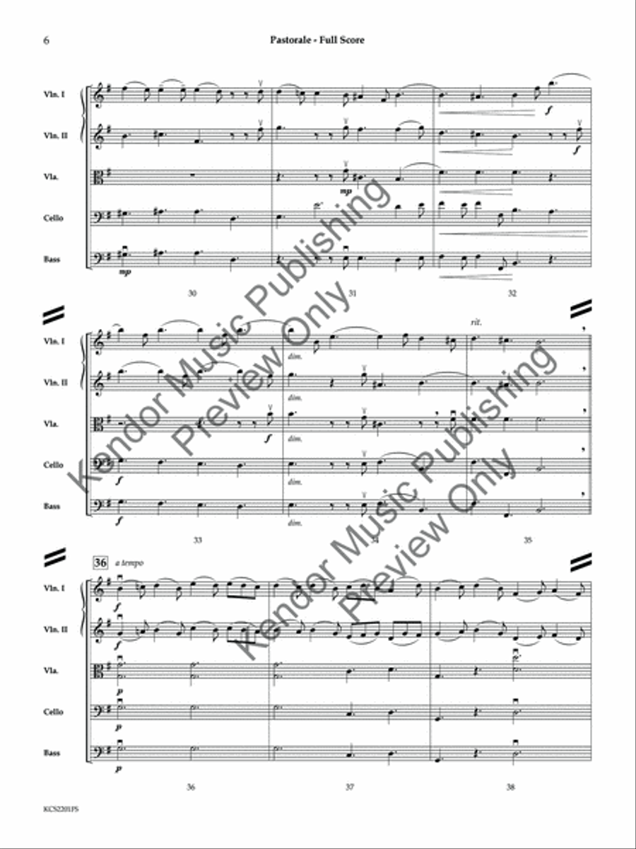 Pastorale (Score) Pastorale (Score) String Orchestra scores gallery preview page 7