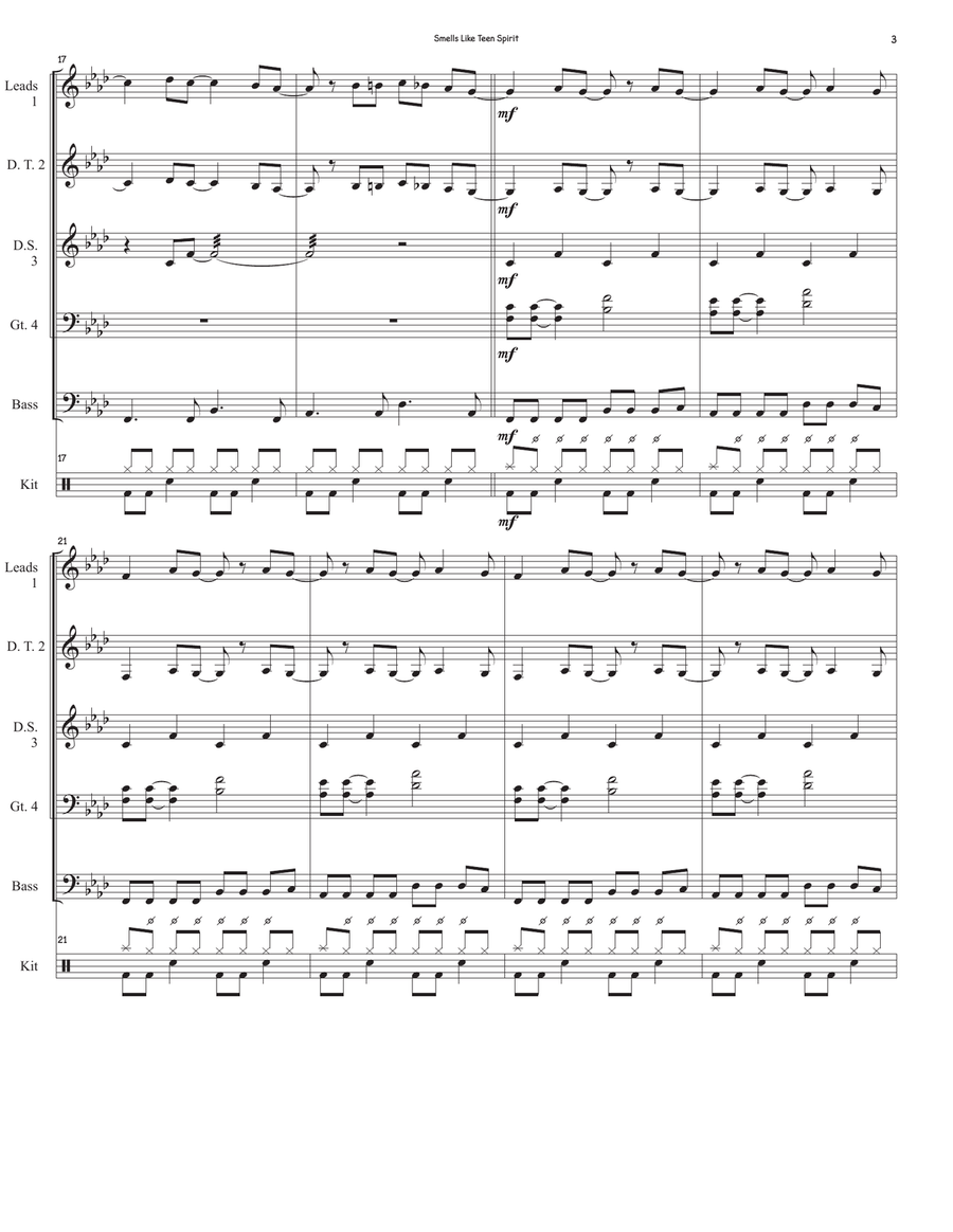 Smells Like Teen Spirit Steel Drum Band scores gallery preview page 3