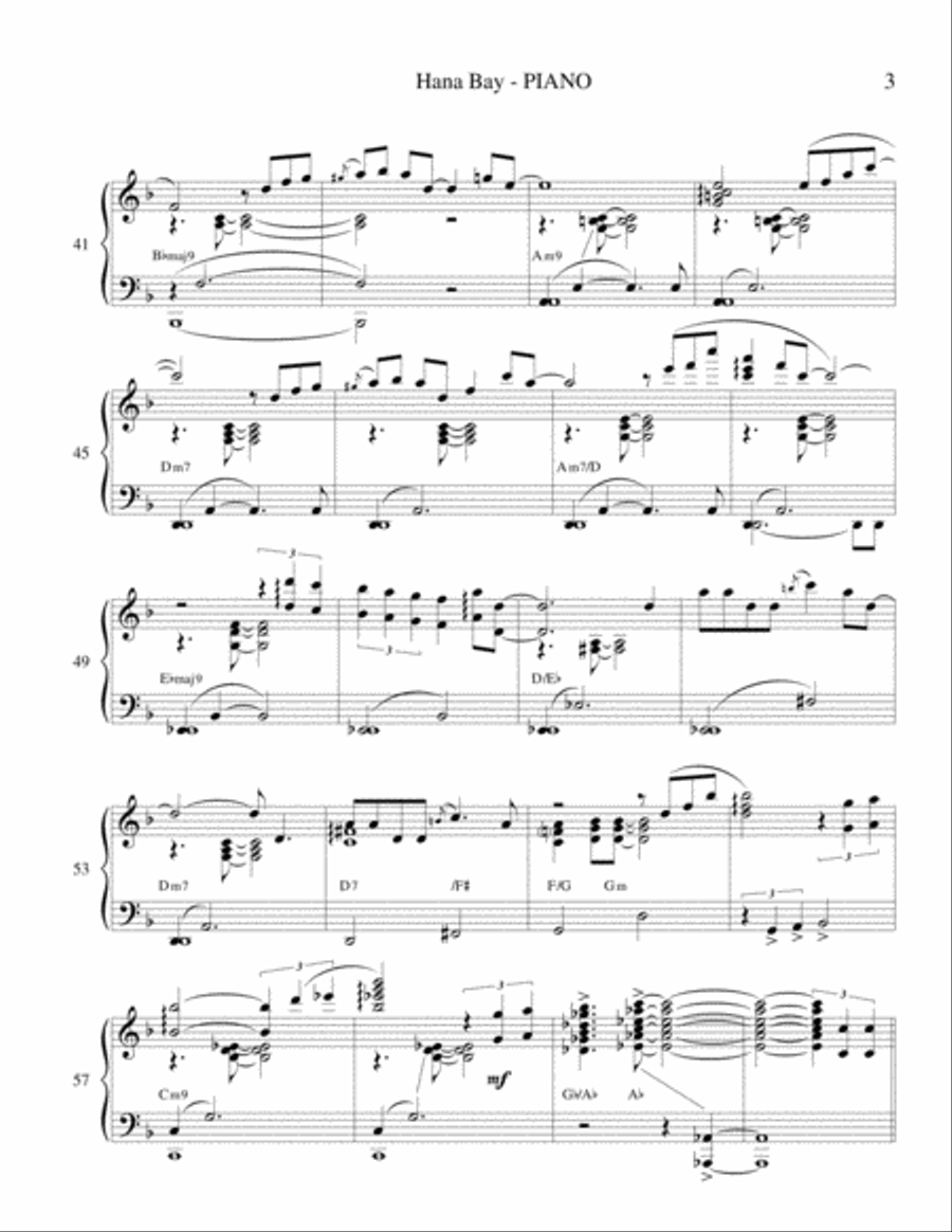 Hana Bay (Piano) Piano Solo scores gallery preview page 4