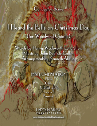 Book cover for I Heard the Bells on Christmas Day (for Woodwind Quintet)