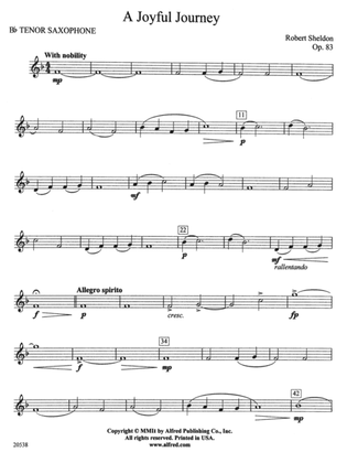 A Joyful Journey: B-flat Tenor Saxophone