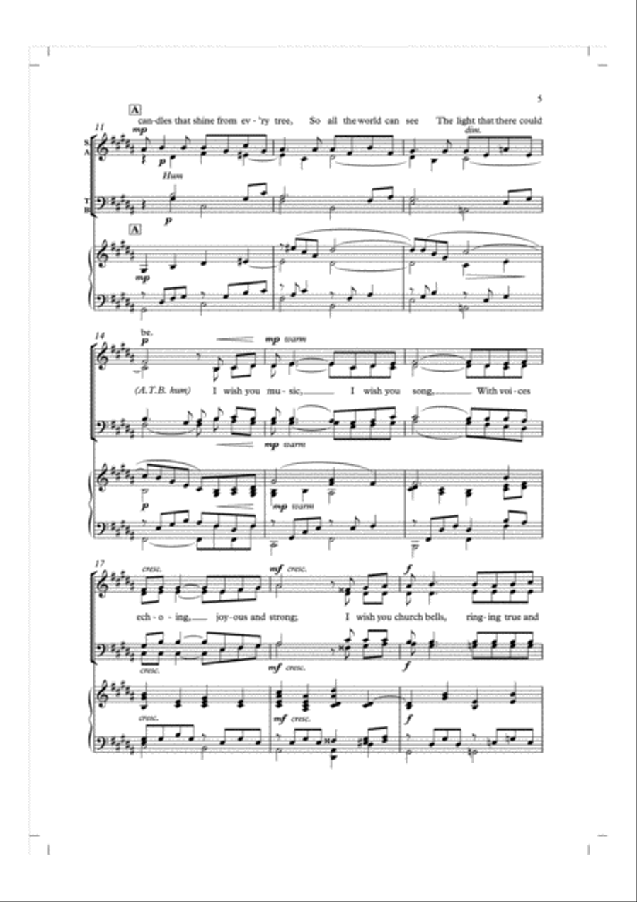 I wish you Christmas 4-Part scores gallery preview page 5