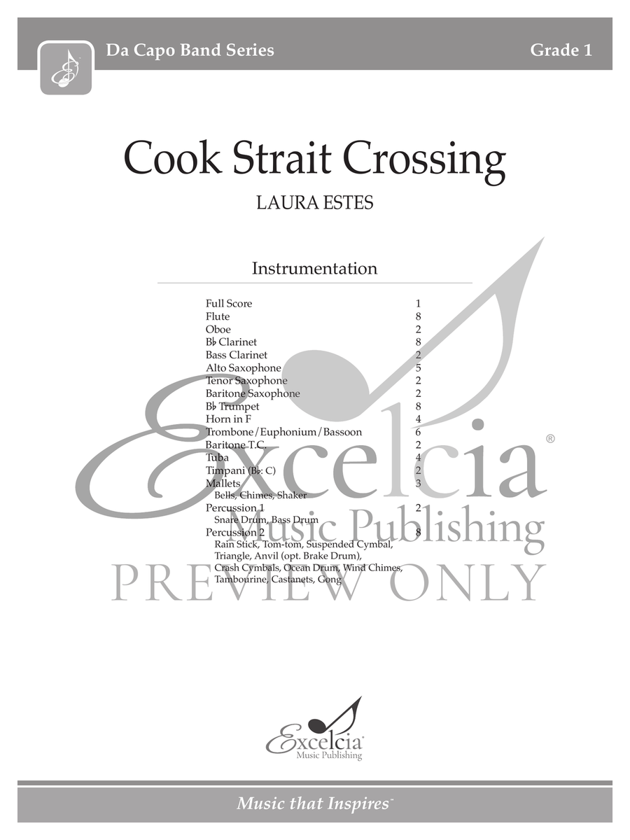 Cook Strait Crossing (Score) Concert Band scores gallery preview page 2