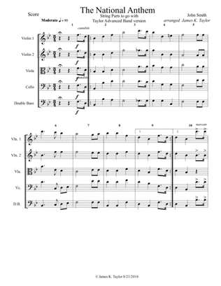 National Anthem for String Orchestra (Bb)