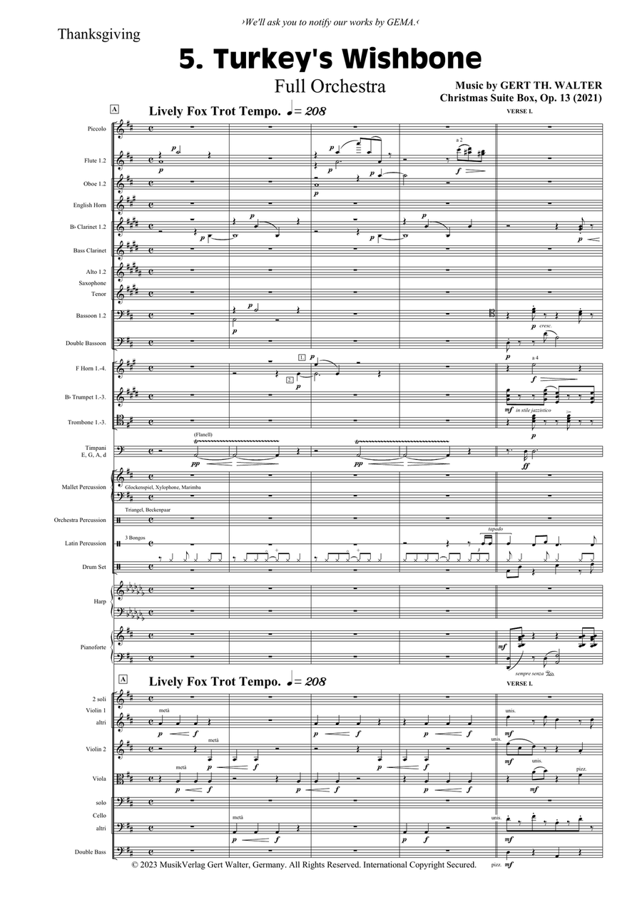 Turkey's Wishbone Full Orchestra scores gallery preview page 1