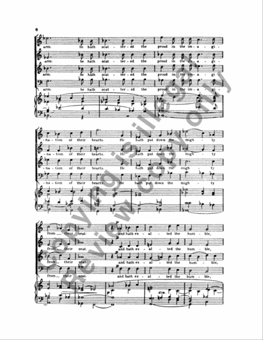 Magnificat & Nunc Dimittis in C 4-Part scores gallery preview page 5
