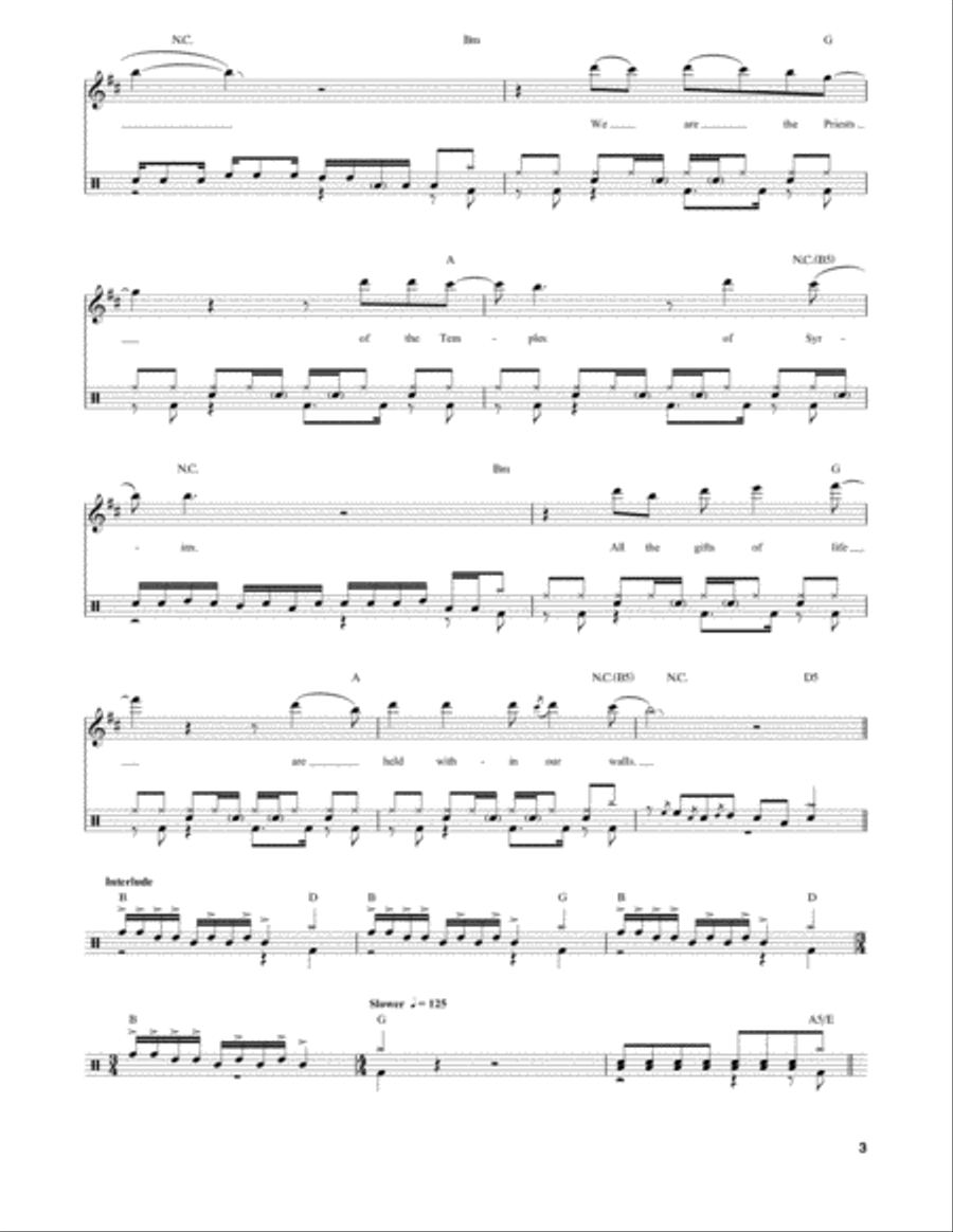 2112 - II. The Temples Of Syrinx Drum Set scores gallery preview page 3
