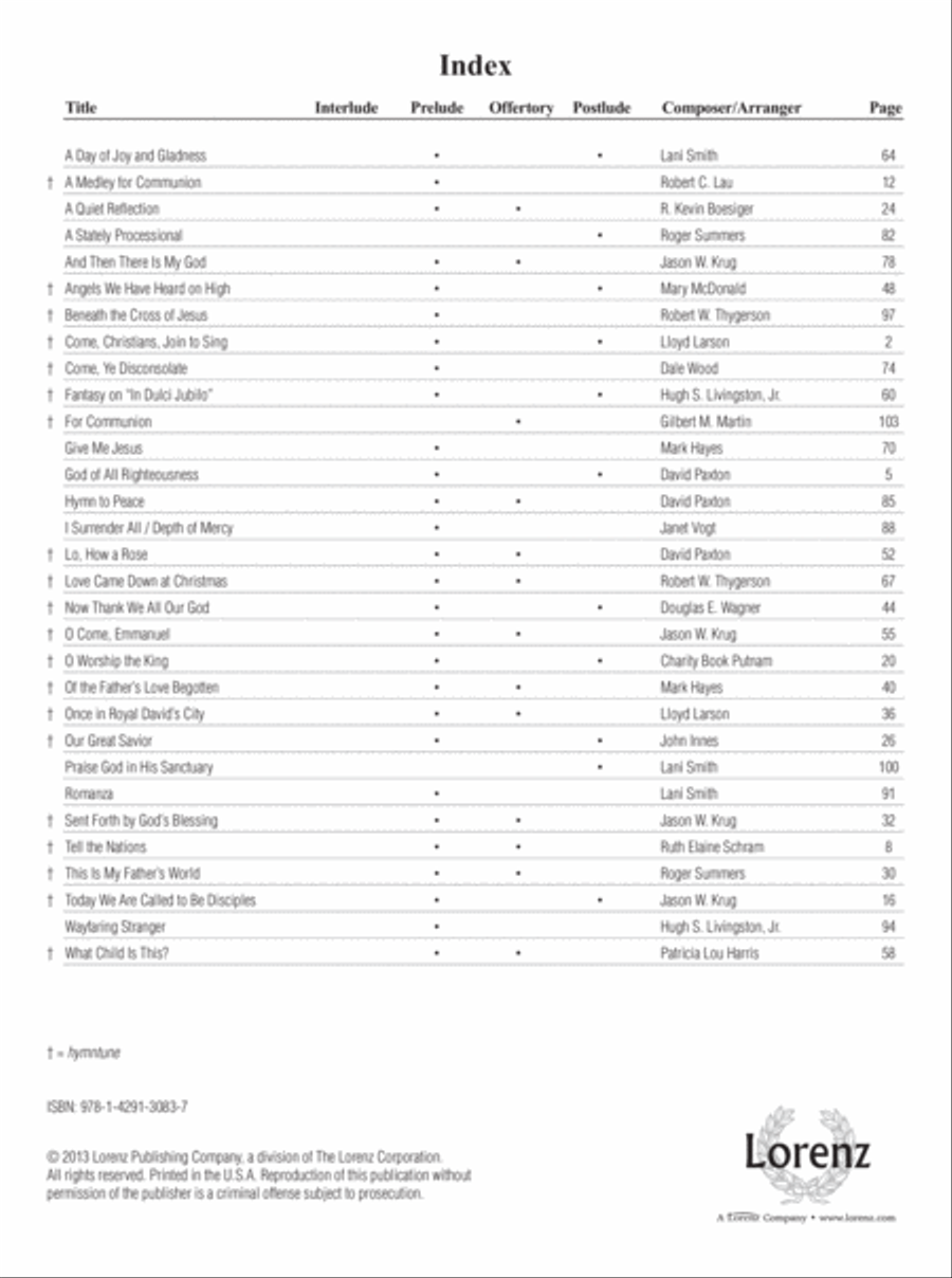 The Church Pianist's Library, Vol. 13 Piano Solo scores gallery preview page 1