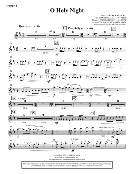 O Holy Night (from Carols For Choir And Congregation) - Bb Trumpet 1