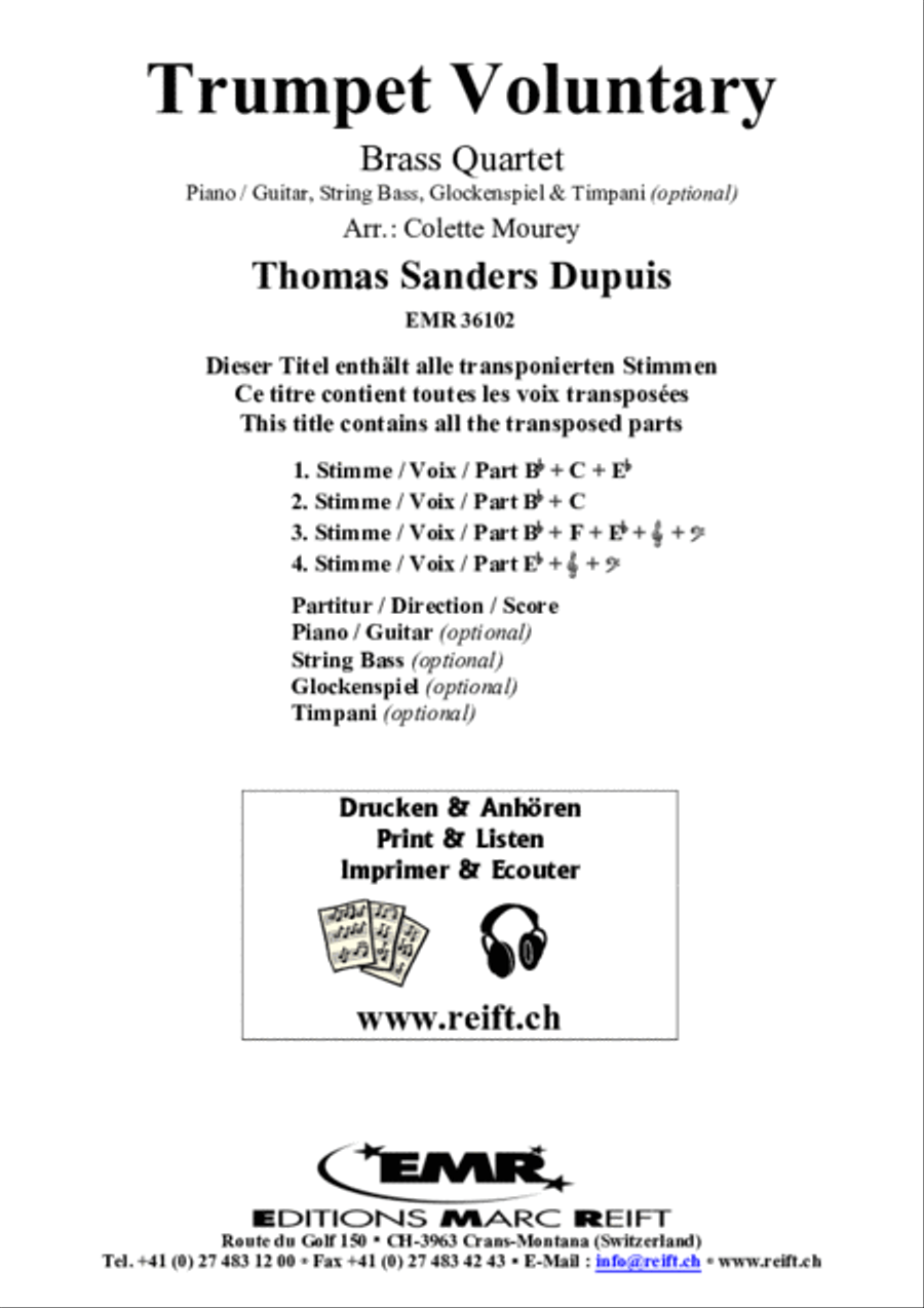 Trumpet Voluntary Brass Ensemble scores gallery preview page 2