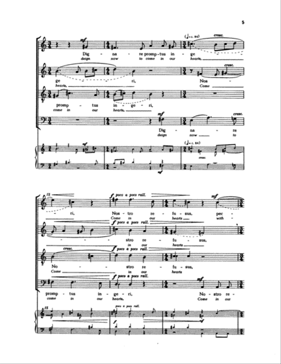 Nunc sancte nobis Spiritus (Come, Holy Spirit) 4-Part scores gallery preview page 3