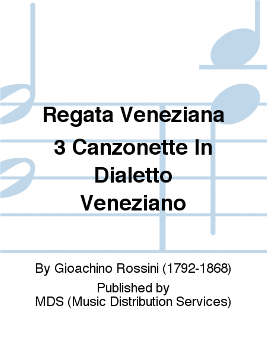 Regata Veneziana 3 Canzonette in Dialetto Veneziano Voice Solo scores gallery preview page 1