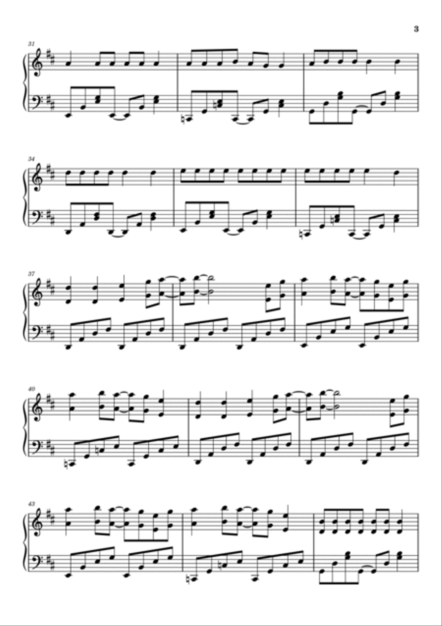 We Didn't Start The Fire Piano Solo scores gallery preview page 3