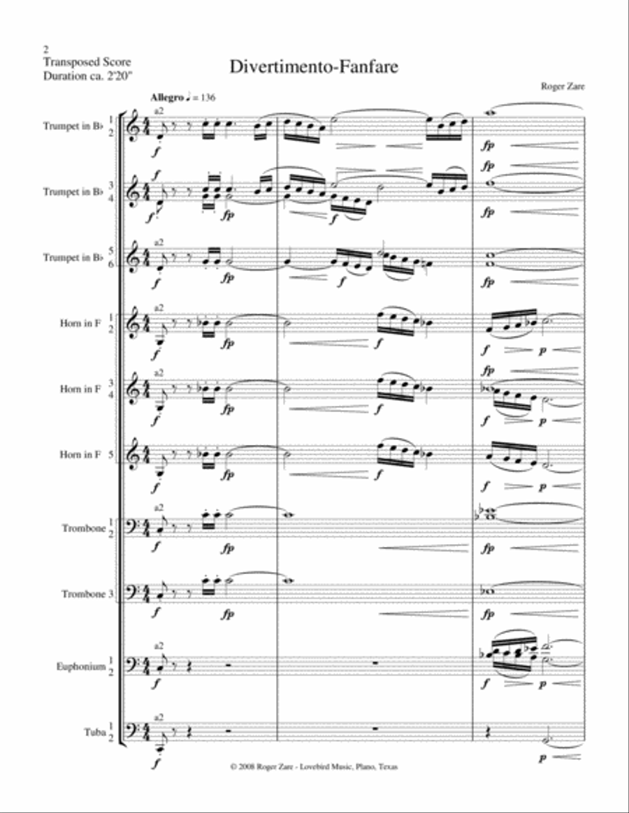 Divertimento Brass Ensemble scores gallery preview page 2