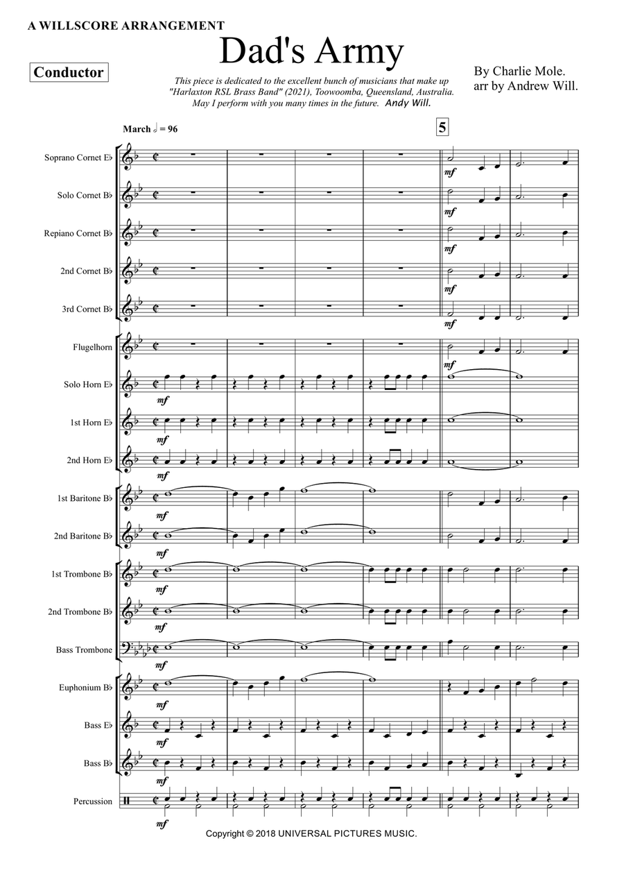 Dad's Army Brass Band scores gallery preview page 1