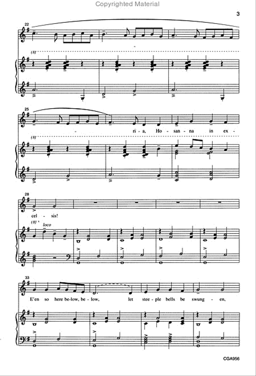 Ding, Dong Merrily on High Unison Choir scores gallery preview page 4
