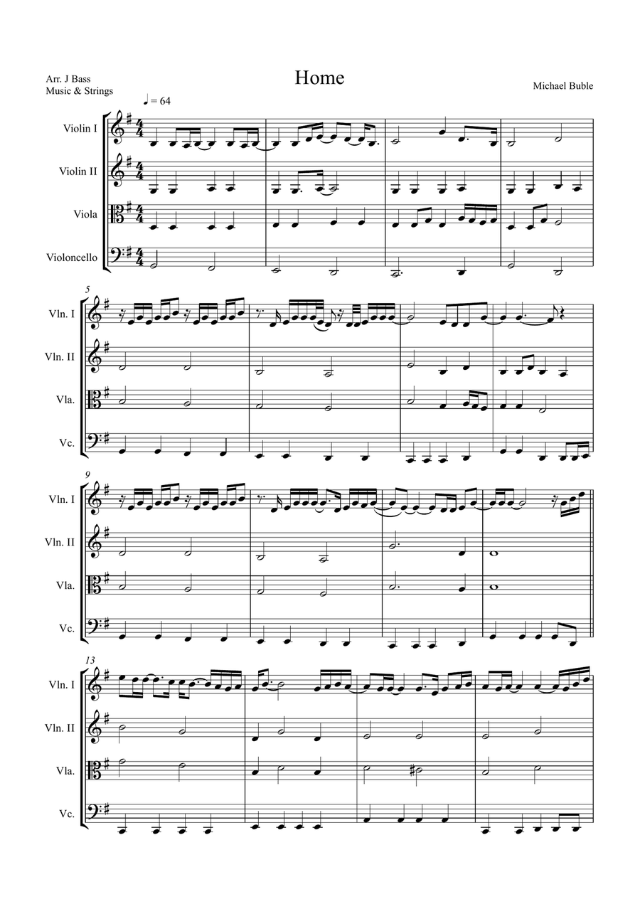 Home String Quartet scores gallery preview page 1
