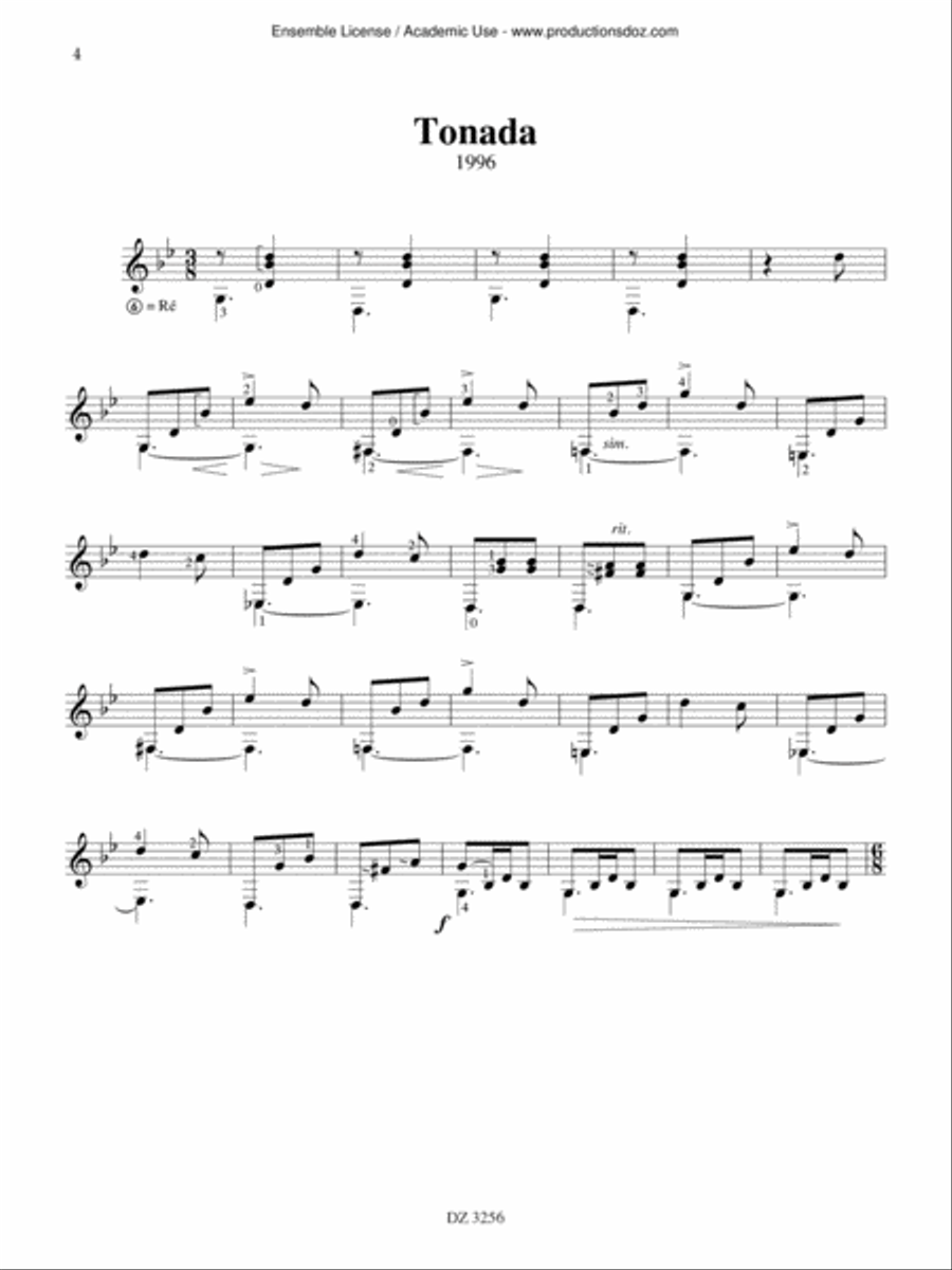 Anthologie Classical Guitar scores gallery preview page 4