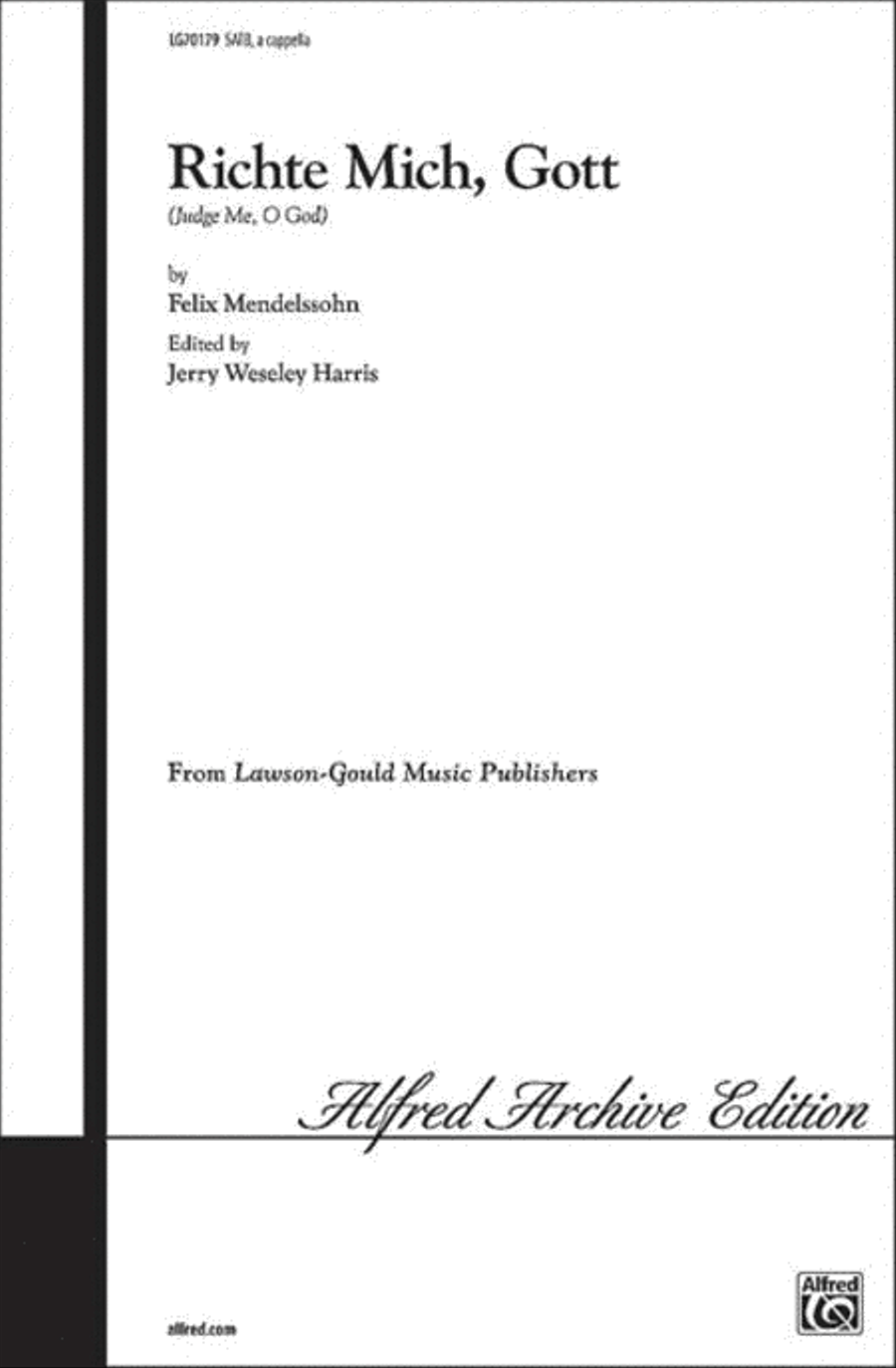 Richte Mich, Gott (Judge Me, O God) 4-Part scores gallery preview page 1
