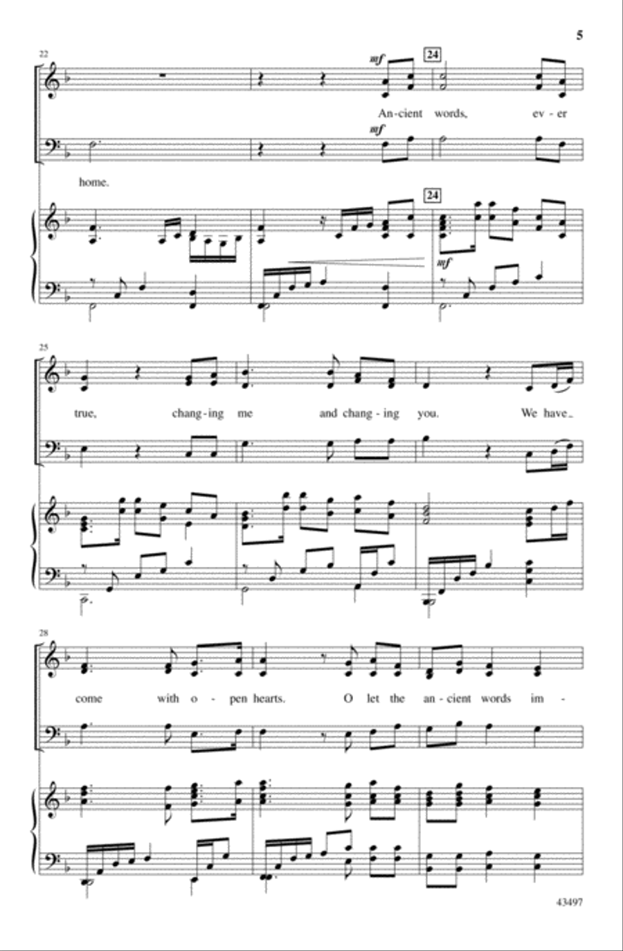 Ancient Words 3-Part scores gallery preview page 15