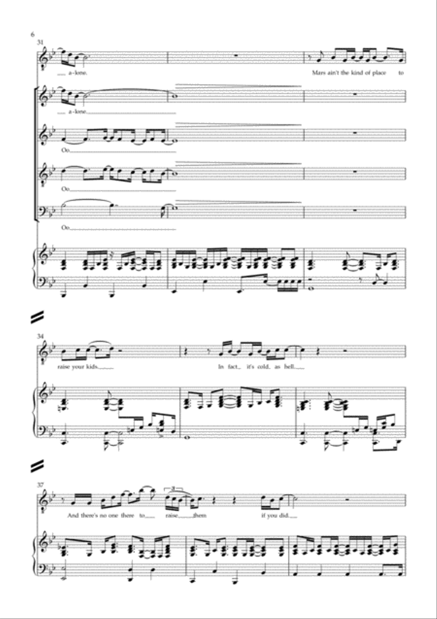 Rocket Man (i Think It's Gonna Be A Long Long Time) Rocket Man (i Think It's Gonna Be A Long Long Time) 4-Part scores gallery preview page 6