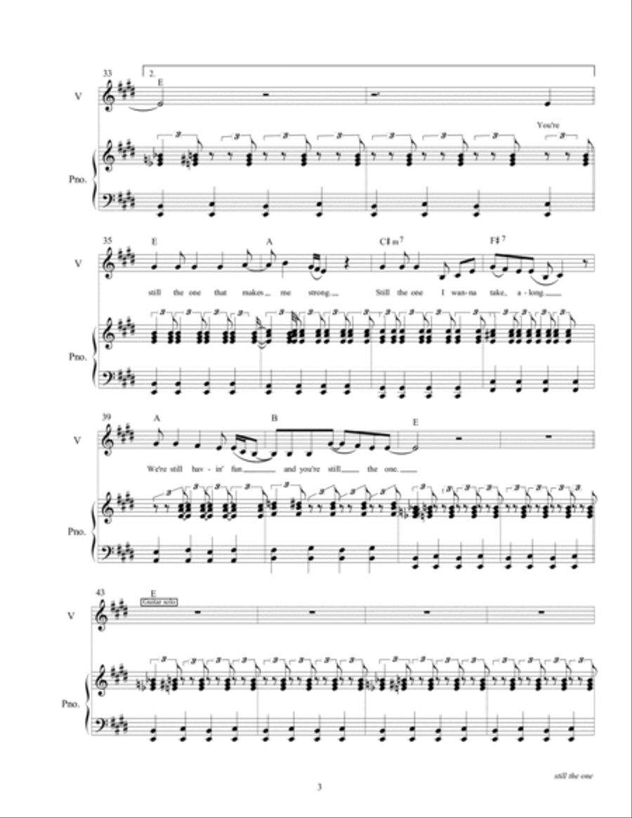 Still The One Voice scores gallery preview page 5