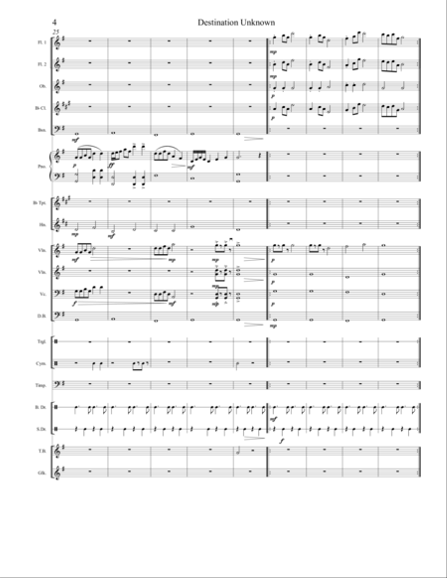 Destination Unknown Full Orchestra scores gallery preview page 4
