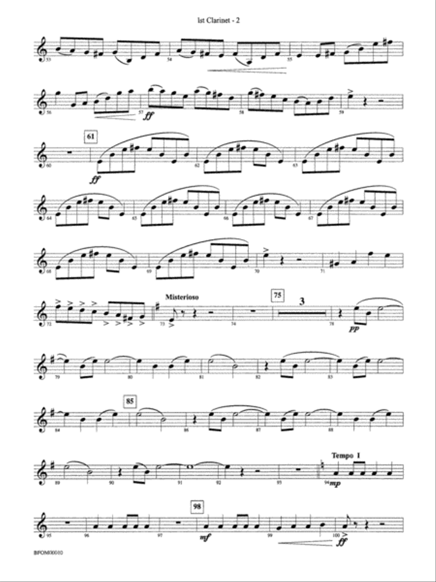Aboriginal Rituals: 1st B-flat Clarinet Full Orchestra scores gallery preview page 2