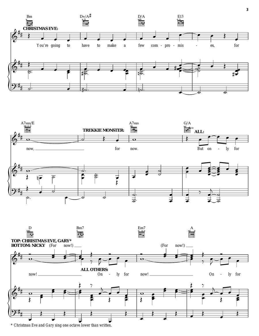 For Now (from Avenue Q) Piano, Vocal, Guitar scores gallery preview page 3