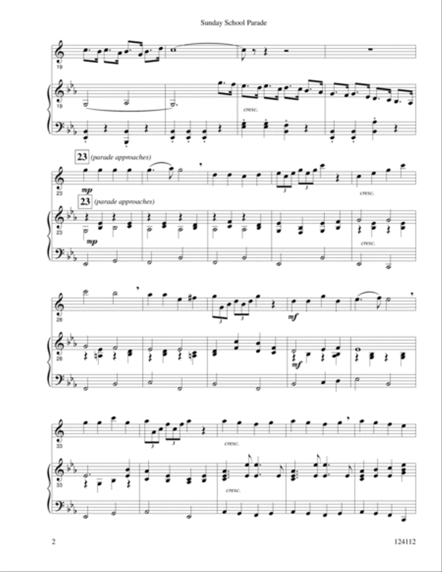 Sunday School Parade Alto Saxophone scores gallery preview page 2