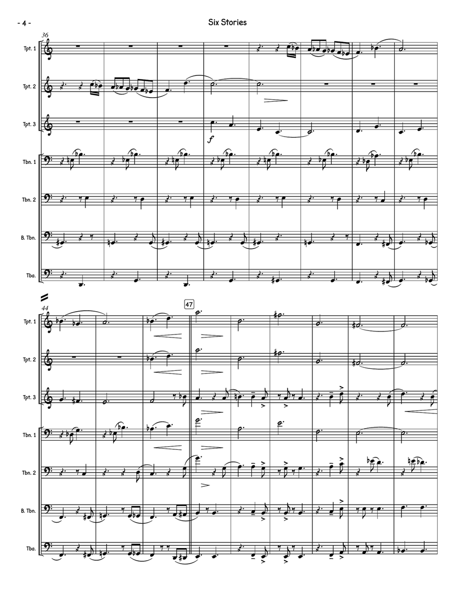 Six Stories in a Pandemic Brass Ensemble scores gallery preview page 5