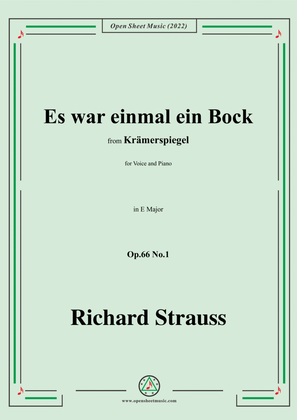 Book cover for Richard Strauss-Es war einmal ein Bock,in E Major,Op.66 No.1