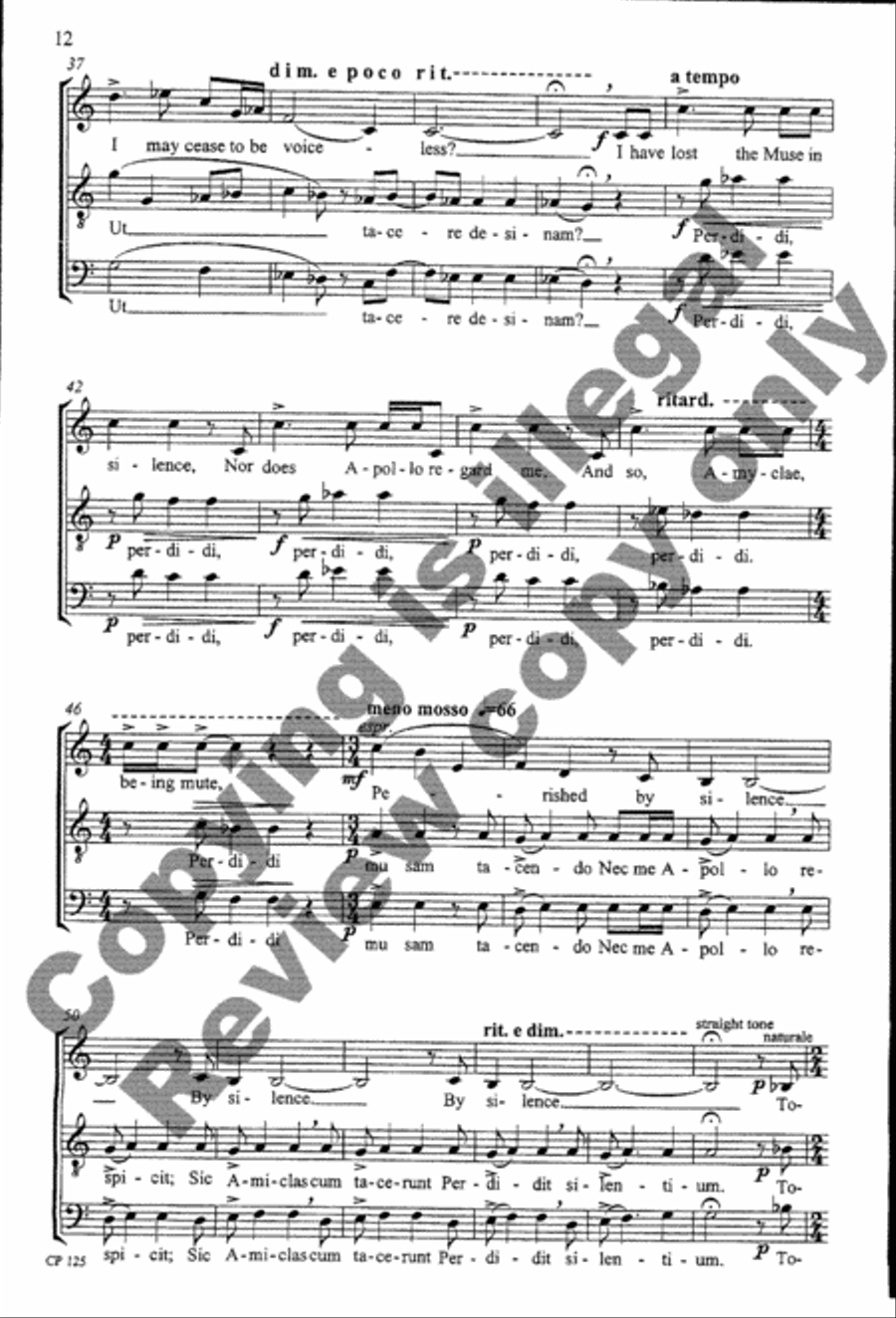 Three Songs from Catullus Tenor Voice scores gallery preview page 25