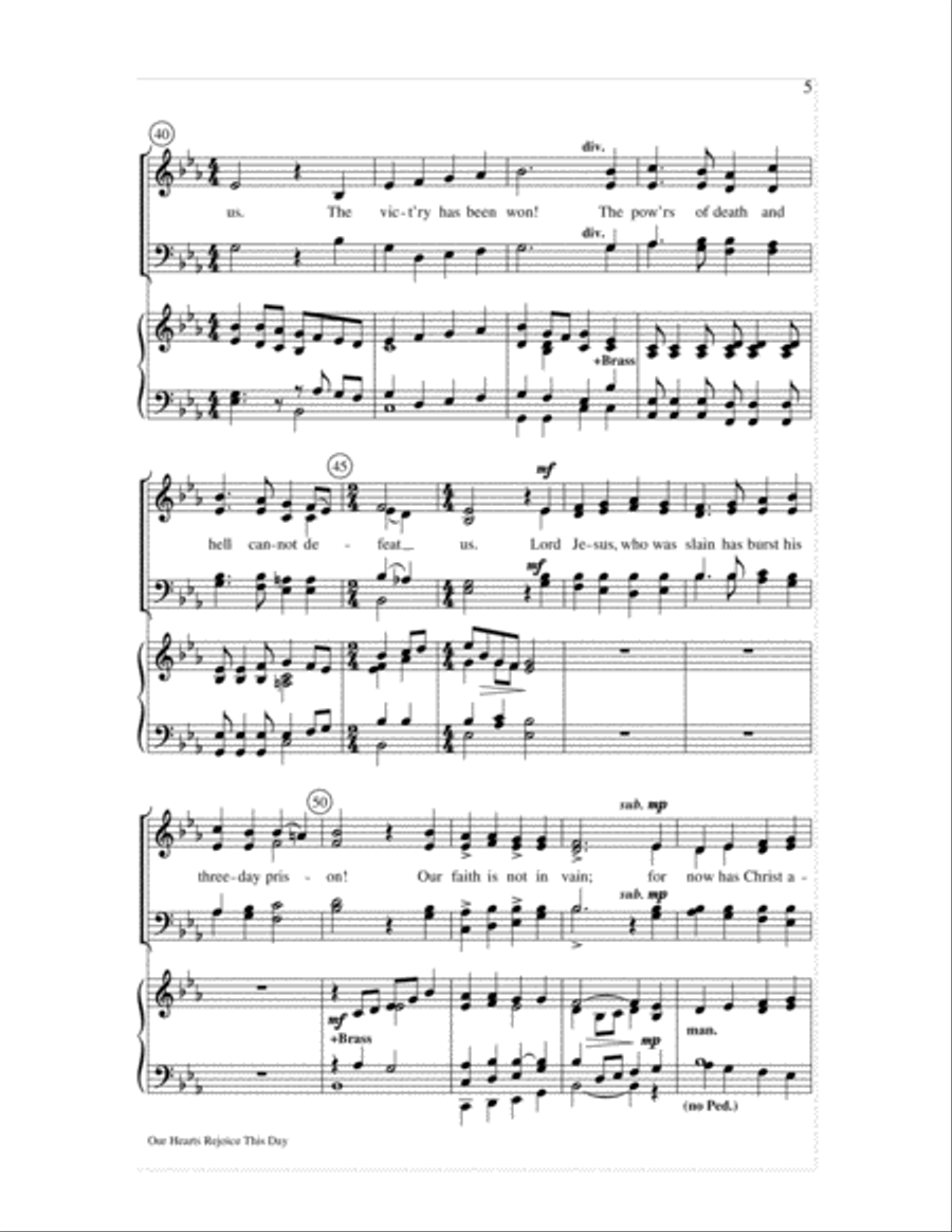 Our Hearts Rejoice This Day 4-Part scores gallery preview page 5