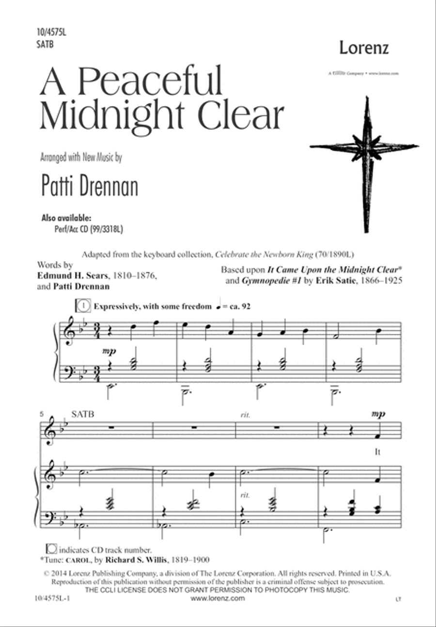 A Peaceful Midnight Clear 4-Part scores gallery preview page 2