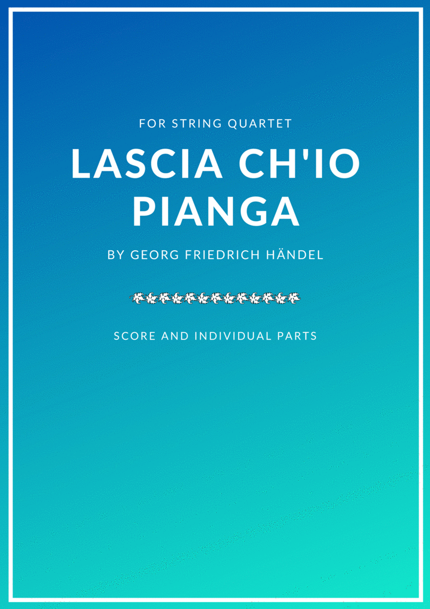 Lascia Ch'Io Pianga for String Quartet image number null