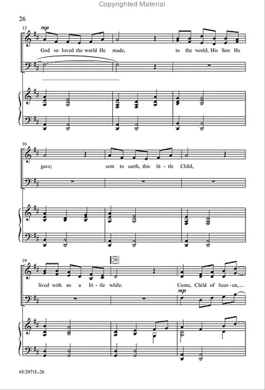 One Silent Night - SATB Score with Performance CD 4-Part scores gallery preview page 11
