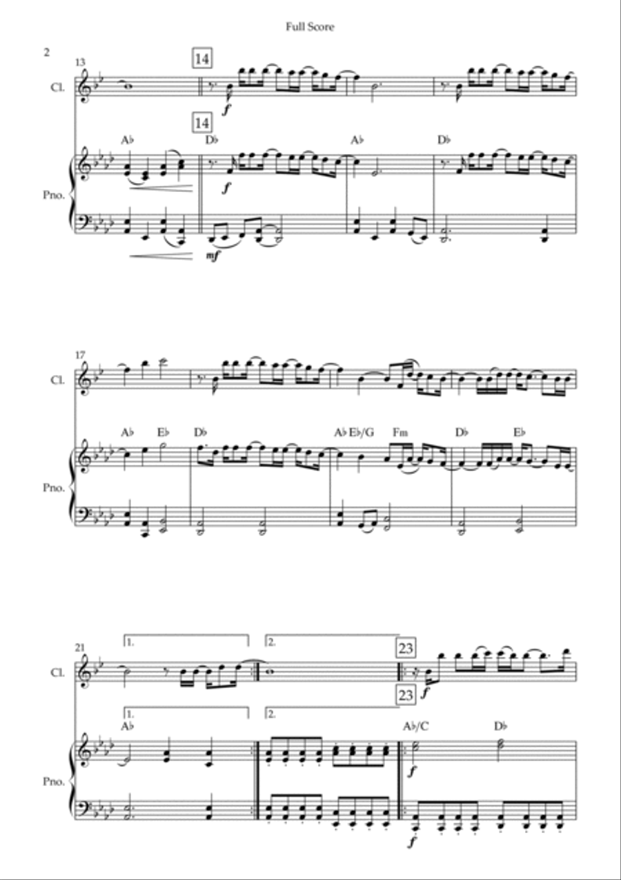 Goodness Of God Goodness Of God B-Flat Clarinet scores gallery preview page 2