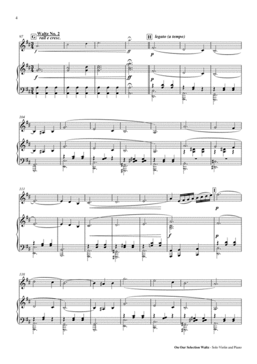 On Our Selection Waltz - Solo Violin with Piano Accompaniment Score and Parts PDF image number null