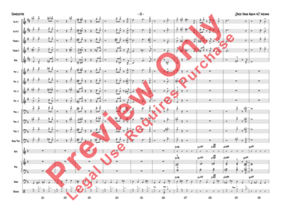 (Back Home Again In) Indiana Jazz Ensemble scores gallery preview page 33
