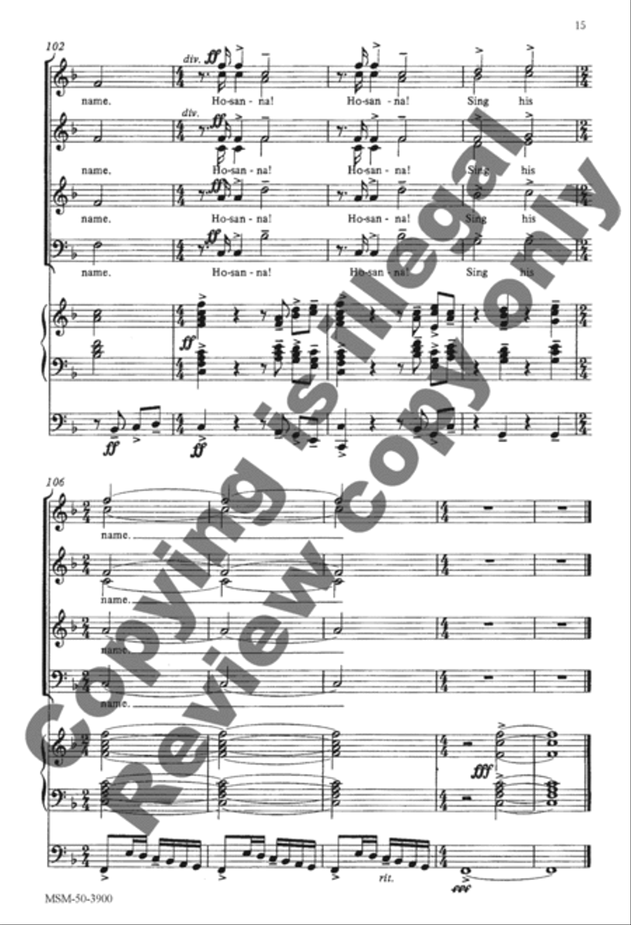 Song of Jubilation Divisi scores gallery preview page 14