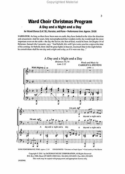 A Day and a Night and a Day - Cantata image number null