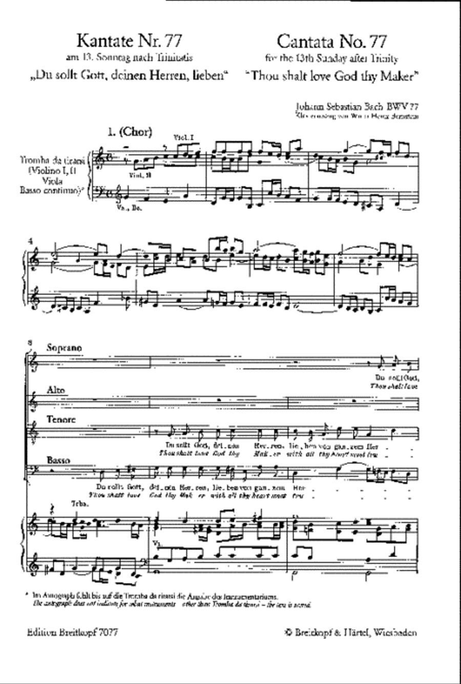 Cantata BWV 77 “Thou shalt love God thy Maker” 4-Part scores gallery preview page 2
