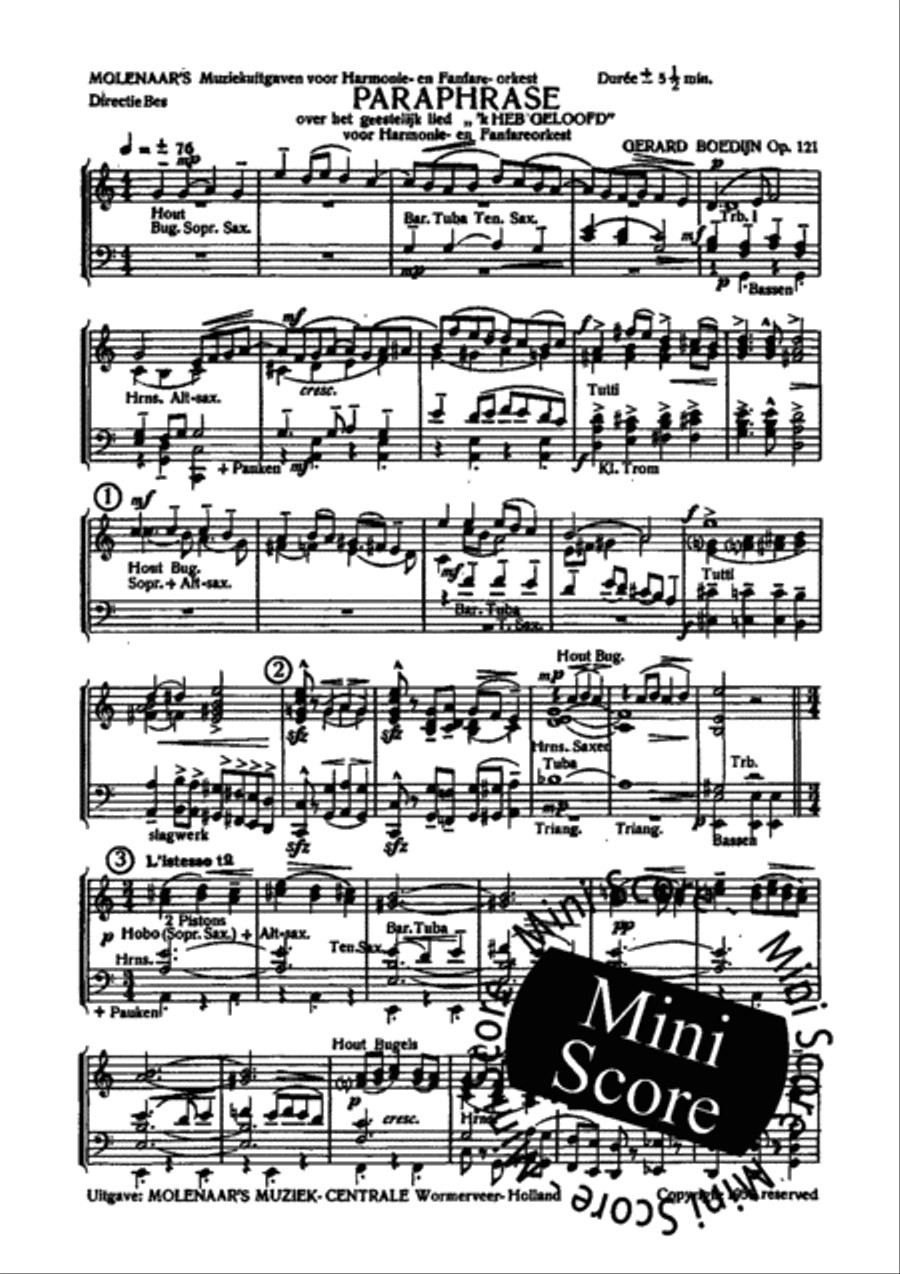 Ik Heb Geloofd Fanfare Band scores gallery preview page 4
