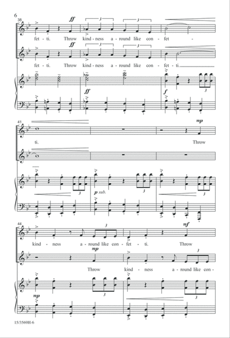 Be Kind SSA scores gallery preview page 6